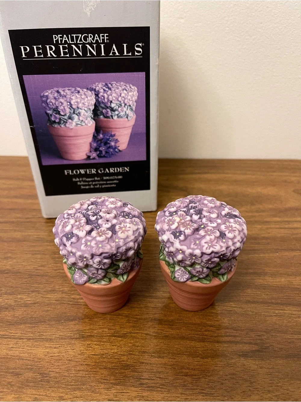 Vintage in Box Perennials Salt and Pepper Shakers